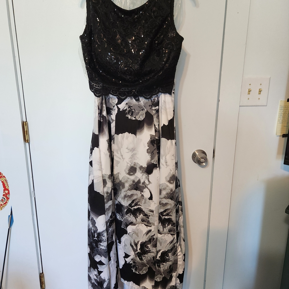 2 Piece Floral Formal Dress